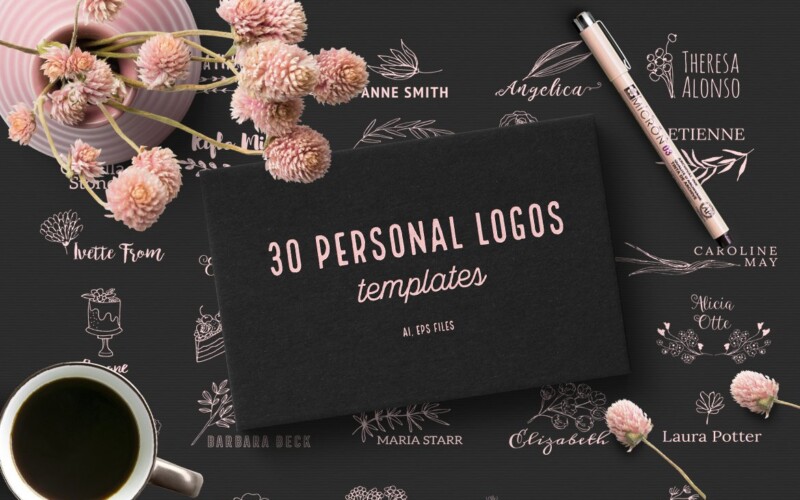 30 Personal Logos By Bloomart Studio