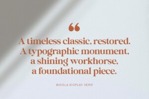 Bigola Dispaly - Display Serif Font