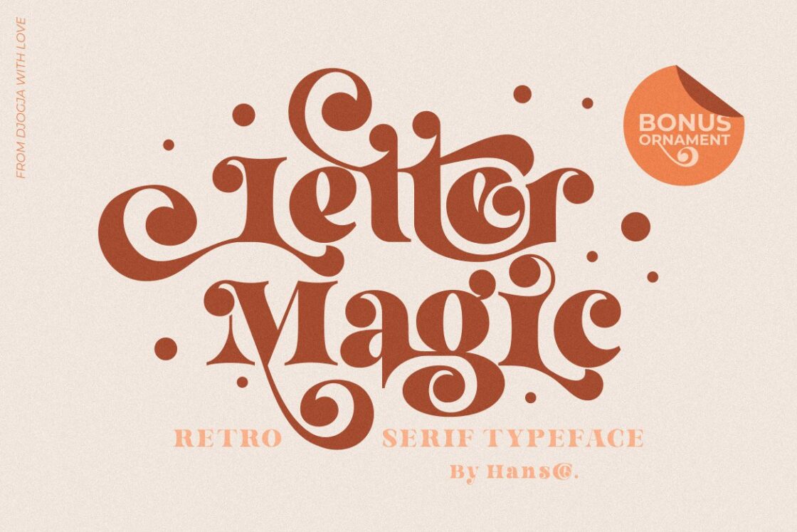Letter Magic - Retro Serif Font By hansco.studio